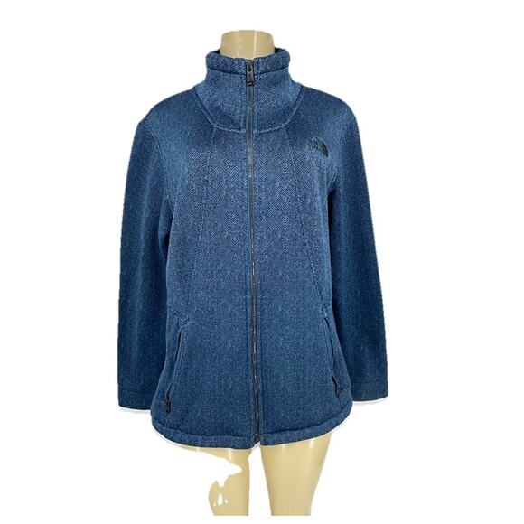 The North Face XL Women Fleece Lined Full Zip Jacket Blue Outdoor ZIP CLT - Picture 1 of 10